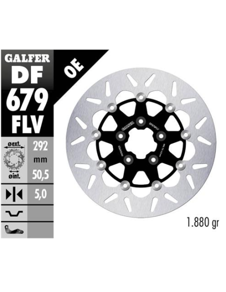 disco freno moto flotante galfer 292x5mm df679flv