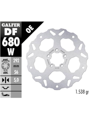 disco freno moto galfer wave fijo 292x5mm df680w