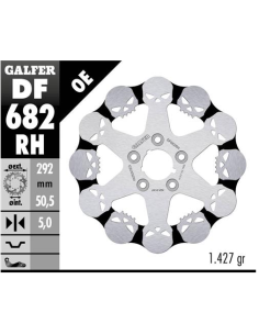 disco freno moto galfer skull design fijo df682rh