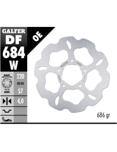 disco freno moto galfer wave fijo 219 5x4mm df684w