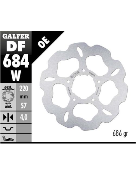 disco freno moto galfer wave fijo 219 5x4mm df684w