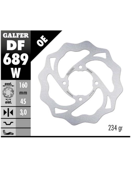 disco freno moto galfer wave fijo 160x3mm df689w