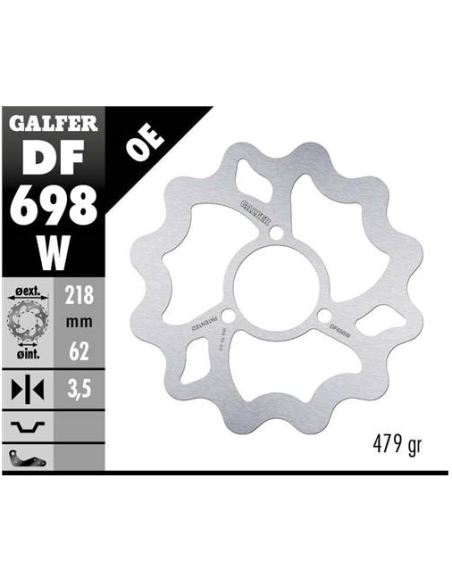 disco freno moto galfer wave fijo 218x3 5mm df698w