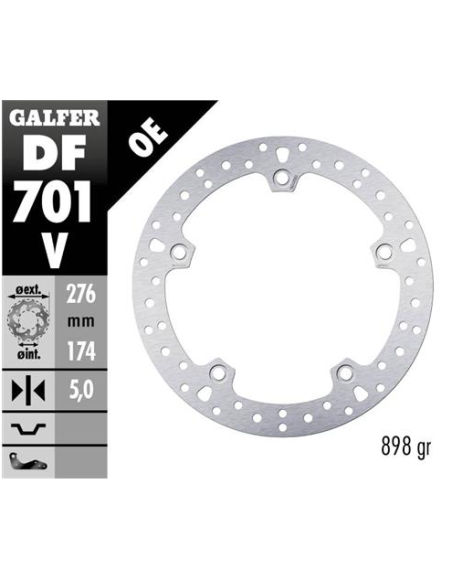 disco freno moto fijo galfer 276x5mm df701v