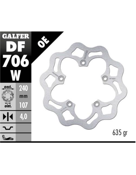 disco freno moto galfer wave fijo 240x4mm df706w
