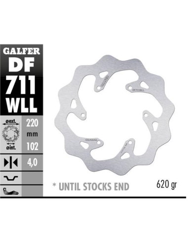 disco freno moto galder wave fijo solido df711wll