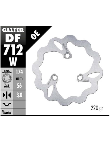 disco freno moto galfer wave fijo 174x3mm df712w