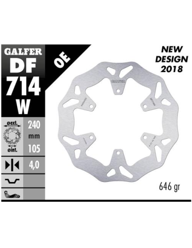 disco freno galfer df714wgal wave 240x4 mm 6 tornillos o120 piaggio mp3 bmw g650x