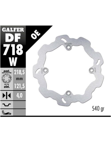 disco freno moto galfer wave fijo 218 5x4mm df718w