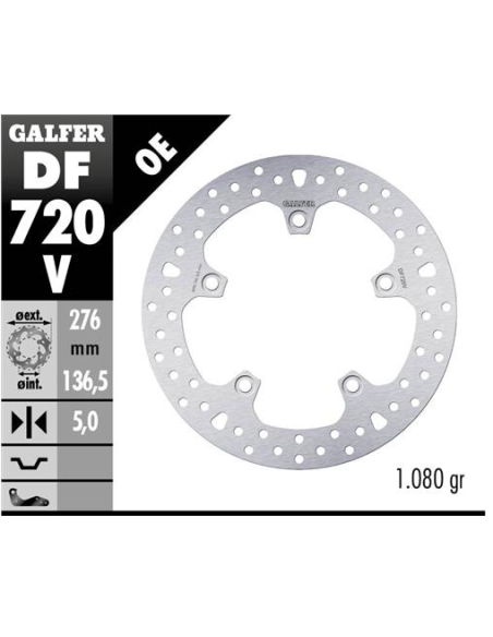 disco freno moto fijo galfer 276x5mm df720v