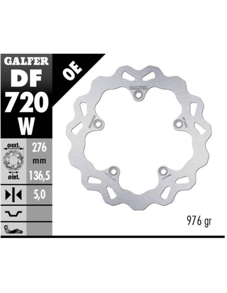 disco freno moto galfer wave fijo 276x5mm df720w