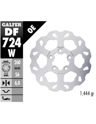 disco freno moto galfer wave fijo 260x6mm df724w
