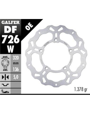 disco freno moto galfer wave fijo 320x5mm df726w