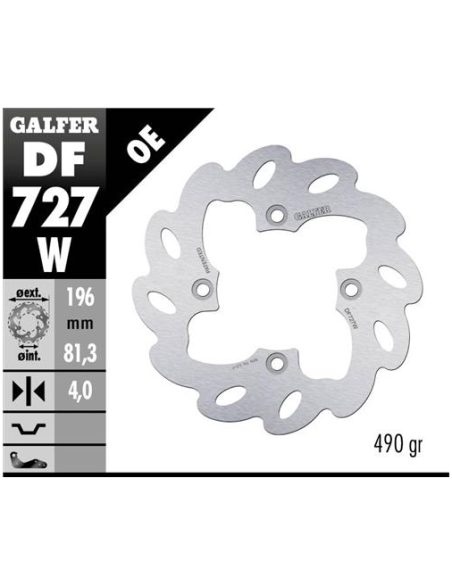 disco freno moto galfer wave fijo 196x4mm df727w