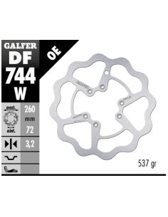 disco freno moto galfer wave fijo 260x3 2mm df744w