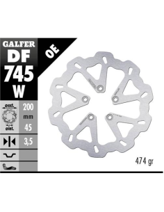 disco freno moto galfer wave fijo 200x3 5mm df745w