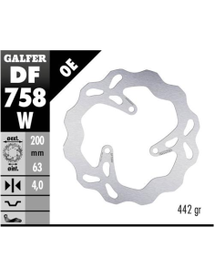 disco freno moto galfer wave fijo 200x4mm df758w