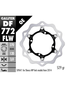 disco freno moto galfer wave flotante 270x3mm df77