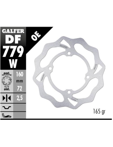 disco freno galfer df779w wave 160x2 5 mm 4 tornillos o84 ktm 50 sx tc 50 mc 50
