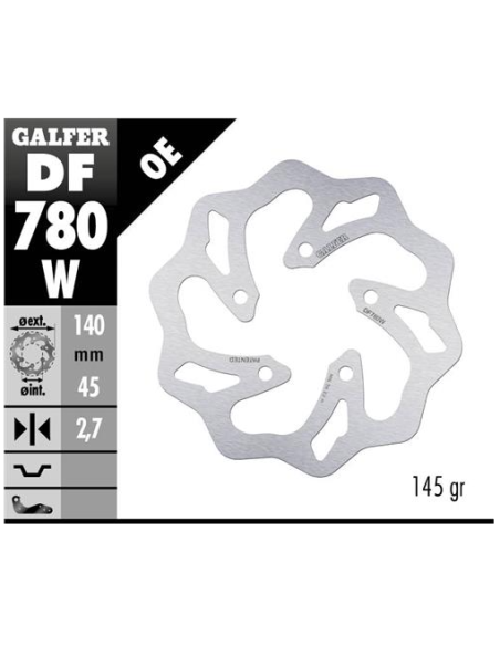 disco freno moto galfer wave fijo 140x2 7mm df780w