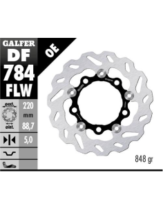 disco freno moto galfer wave flotante 220x5mm df78