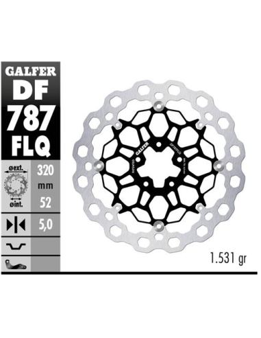 disco freno moto flotante galfer qubic 320x5mm df7