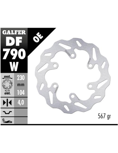 disco freno moto galfer wave fijo 230x4mm df790w