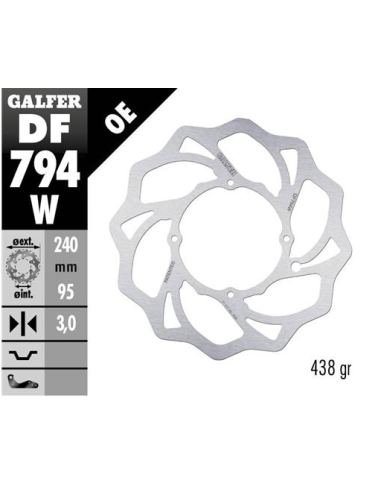 disco freno moto galfer wave fijo 240x3mm df794w