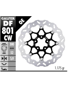 disco freno moto galfer wave flotante 300x5mm df80
