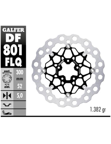 disco freno moto flotante galfer qubic 300x5mm df8