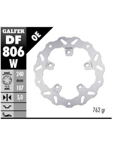 disco freno moto galfer wave fijo 240x5mm df806w