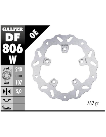 disco freno moto galfer wave fijo 240x5mm df806w