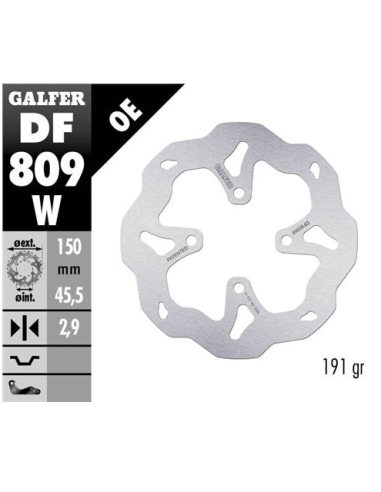 disco freno moto galfer wave fijo 150x2 9mm df809w