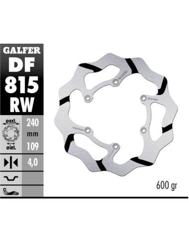 disco freno moto galder wave fijo 240x4mm df815rw