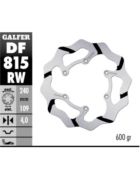 disco freno moto galder wave fijo 240x4mm df815rw