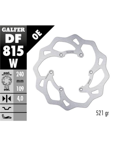 disco freno moto galfer wave fijo 240x4mm df815w