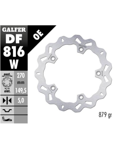 disco freno moto galfer wave fijo 270x5mm df816w