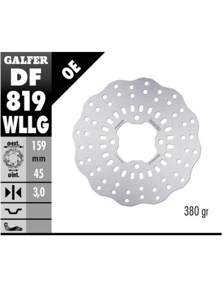 disco freno trasero trial galfer df819wllg 159 5x3 mm full type 4 anclajes o60 beta evo