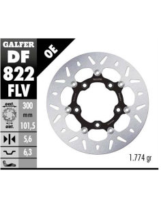 disco freno moto flotante galfer 300x5 6mm df822fl