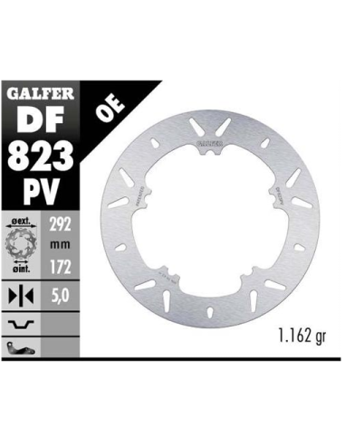 disco freno moto galfer round brake track df823pv