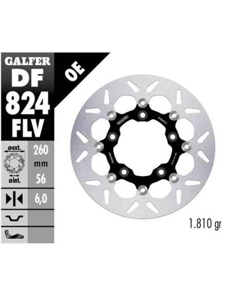 disco freno moto flotante galfer 292x5 6mm df824fl
