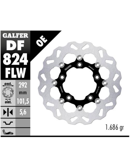 disco freno moto galfer wave flotante 292x5 6mm df