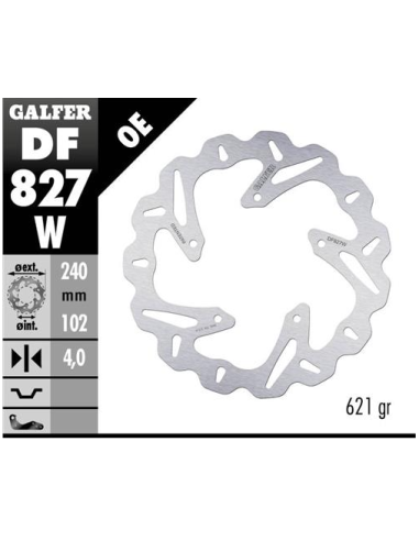 disco freno moto galfer wave fijo 240x4mm df827w