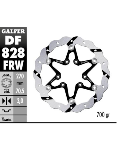 disco freno moto galfer wave flotante derecho df82