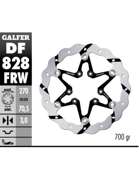 disco freno moto galfer wave flotante derecho df82