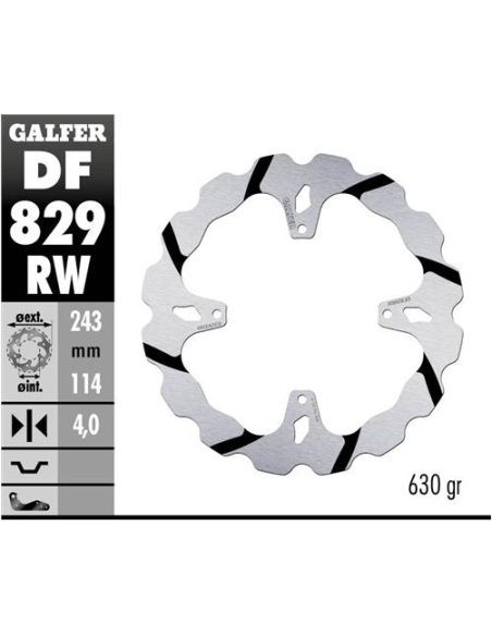 disco freno trasero galder wave fijo 243x4mm df829rw tm smx 660 f 09 rear