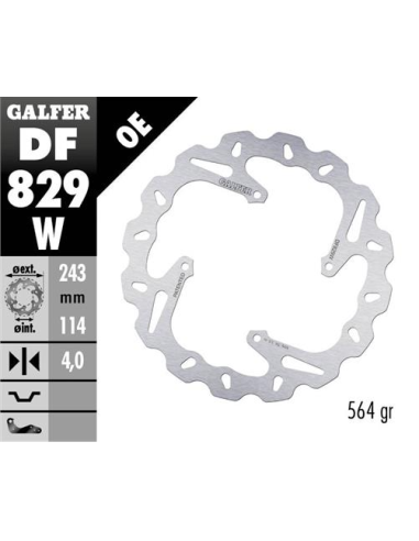 disco freno moto galfer wave fijo 243x4mm df829w