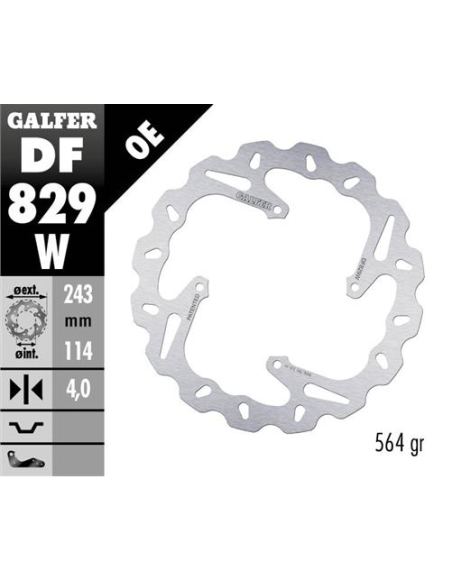 disco freno moto galfer wave fijo 243x4mm df829w