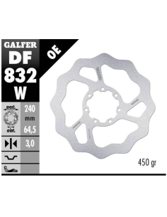 disco freno moto galfer wave fijo 240x3mm df832w