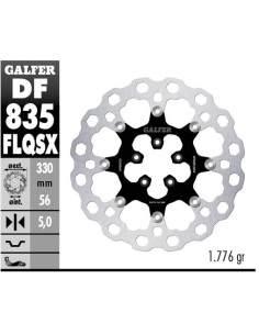 disco freno moto flotante galfer qubic df835flqsx